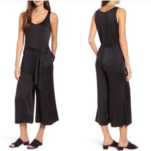 NEW EILEEN FISHER Silk Wide Leg Crop Pant Jumpsuit